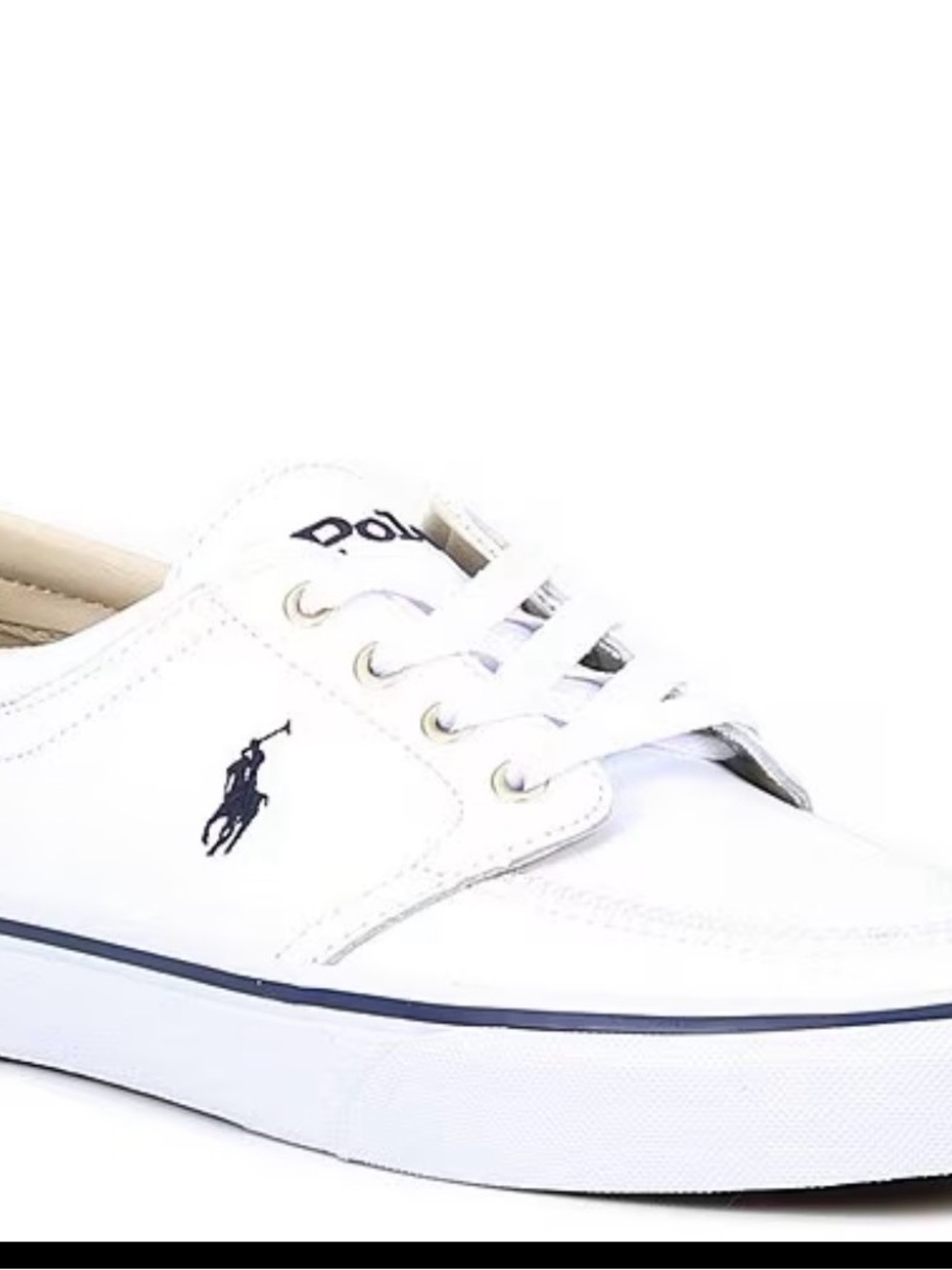 Polo by Ralph Lauren White Leather Low-Top Sneakers